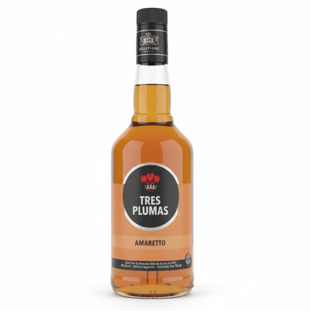 LICOR TRES PLUMAS AMARETTO 700ML