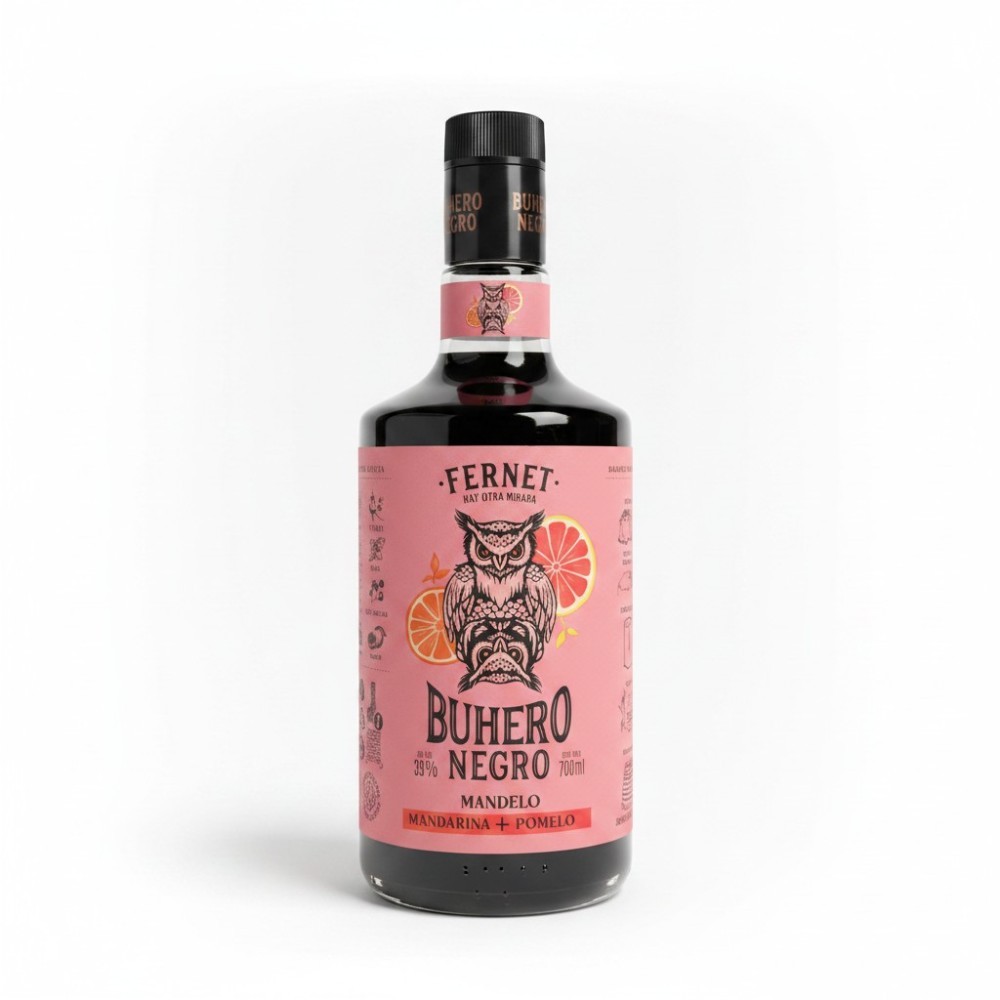 FERNET BUHERO NEGRO MANDELO MANDARINA+POMELO