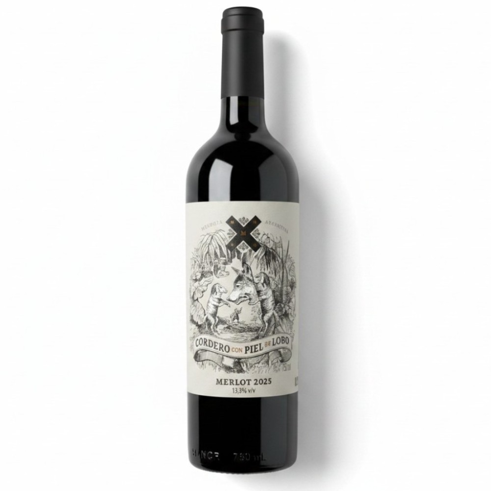 VINO CORDERO PIEL DE LOBO MERLOT